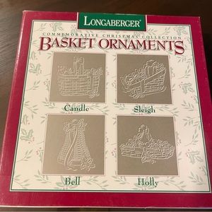 Longaberger Christmas Pewter Basket Ornaments